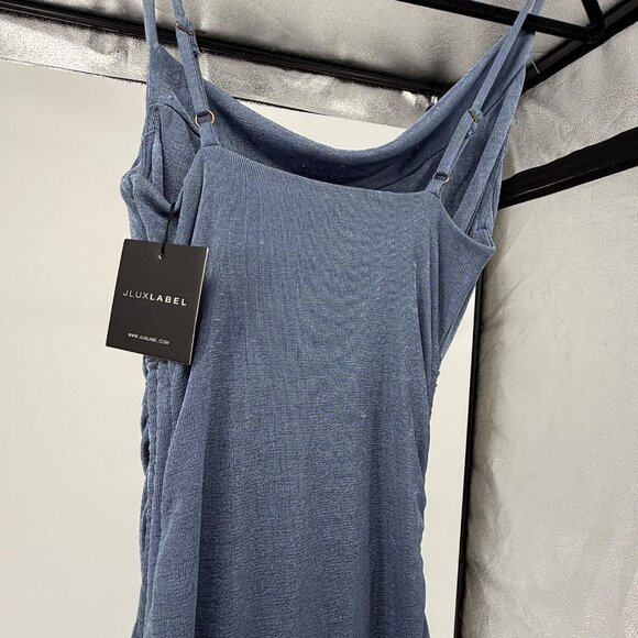 JLUXLABEL Womens Cowl Neck Ruched Maxi Dress - Picture 5 of 14